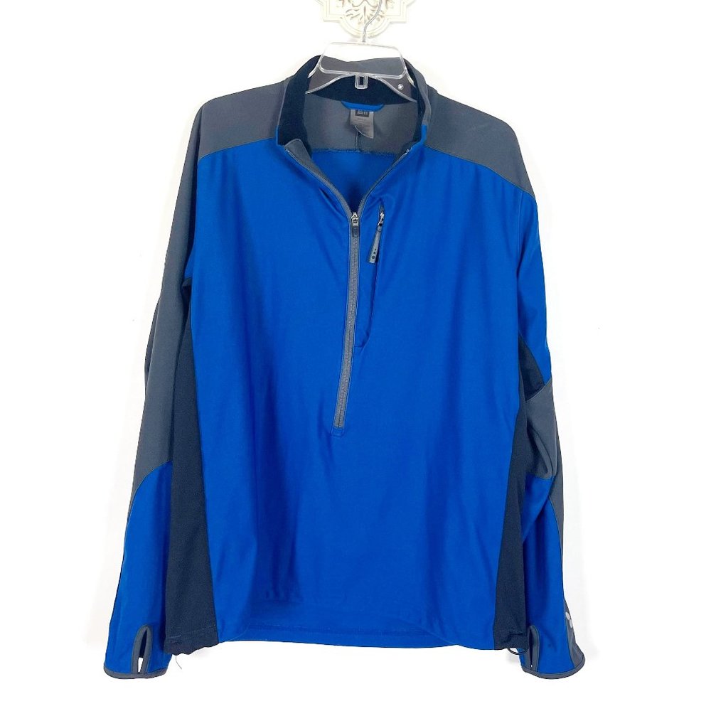 REI Men's Blue & Grey Long Sleeve Pullover Sweatshirt Size XL